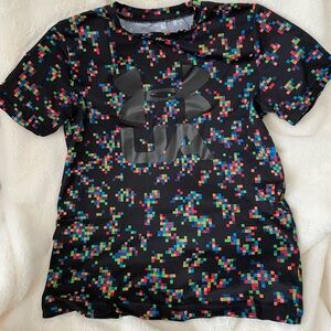 Under Armour Kids Pixel Graphic Tee - Black Multicolor